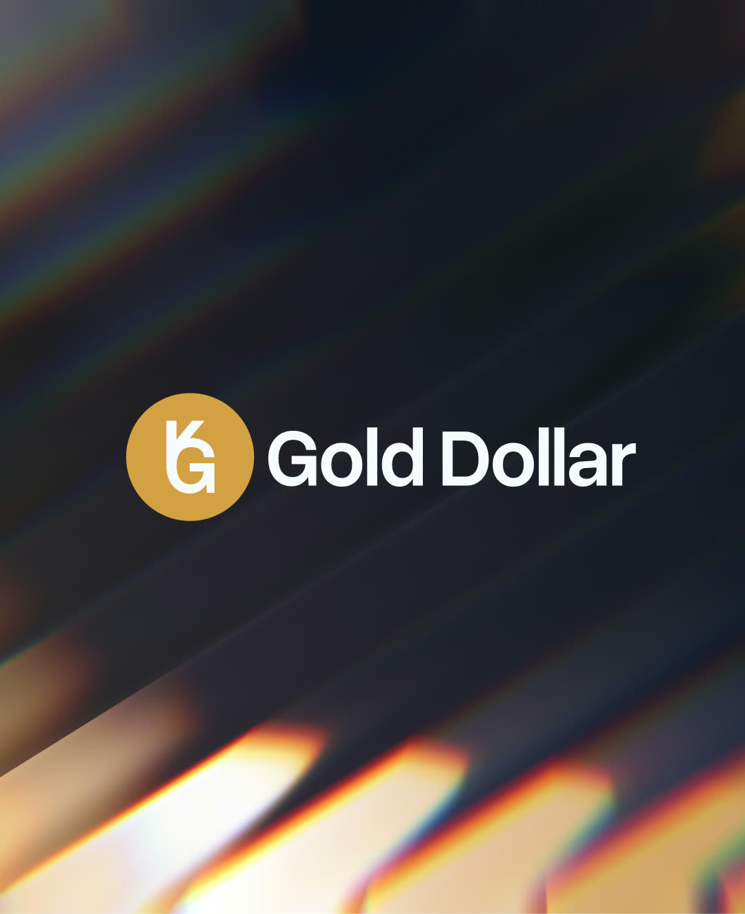 The Gold Dollar mark and logotype centered on a gold-lit dark backdrop.